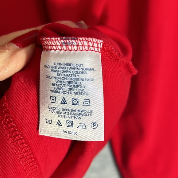 LANDS’ END Christmas Holiday Valentines Soft Snuggly Warm Cotton Mock-Neck Top - Picture 12 of 13